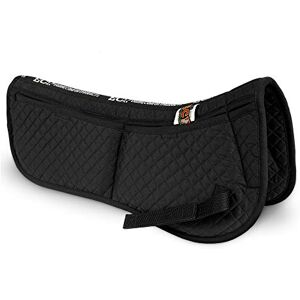 ECP Equine Comfort Products ECP Cotton Correction Half Saddle Pad Memory Foam Pockets Black ECP Equine Comfort Products ECP Cotton Correction Half Saddle Pad Memory Foam Pockets Black