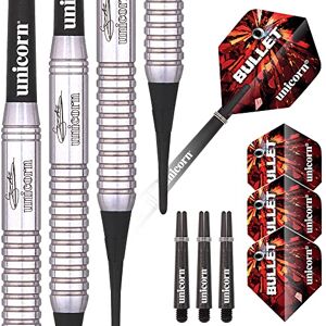 Unicorn Soft Tip Darts Set Gary 'The Flying Scotsman' Anderson Bullet Natural Stainless Steel Barrels 17 g Unicorn Soft Tip Darts Set Gary 'The Flying Scotsman' Anderson Bullet Natural Stainless Steel Barrels 17 g
