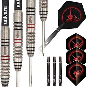 Unicorn Steel Tip Professional Darts Set Core Plus Tungsten Barrels 25 g Unicorn Steel Tip Professional Darts Set Core Plus Tungsten Barrels 25 g