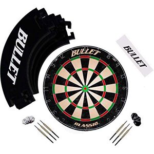 BULLET-Darts Bullet Large Darts Tournament Set Includes Dartboard, 6 Steel Darts, EVA Surround Ring, Throwing Line, Black, Complete Set BULLET-Darts Bullet Large Darts Tournament Set Includes Dartboard, 6 Steel Darts, EVA Surround Ring, Throwing Line, Black, Complete Set