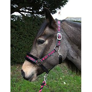Rhinegold Love My Pony Headcollar & Rope Set, Raspberry Rhinegold Love My Pony Headcollar & Rope Set, Raspberry