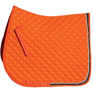 Rhinegold Elite Diamante Trim Saddle Cloth-Cob-Tangerine Rhinegold Elite Diamante Trim Saddle Cloth-Cob-Tangerine