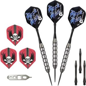 Viper Underground Steel Tip Darts: Rock & Roll, 23 Grams, Black Viper Underground Steel Tip Darts: Rock & Roll, 23 Grams, Black
