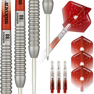 Unicorn Steel Tip Professional Darts Set Core Striker Series Style 5 80% Natural Tungsten Barrels 21 g Unicorn Steel Tip Professional Darts Set Core Striker Series Style 5 80% Natural Tungsten Barrels 21 g