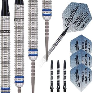 Unicorn Steel Tip Darts Set Gary 'The Flying Scotsman' Anderson Phase 3 World Champion 90% Natural Tungsten Barrels with Blue Accents 23 g Unicorn Steel Tip Darts Set Gary 'The Flying Scotsman' Anderson Phase 3 World Champion 90% Natural Tungsten Barrels with Blue Accents 23 g
