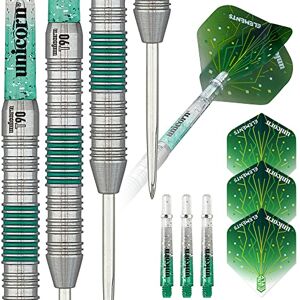 Unicorn Steel Tip Professional Darts Set Core T90 Series Style 2 90% Tungsten Barrels with Green Accents 24 g Unicorn Steel Tip Professional Darts Set Core T90 Series Style 2 90% Tungsten Barrels with Green Accents 24 g