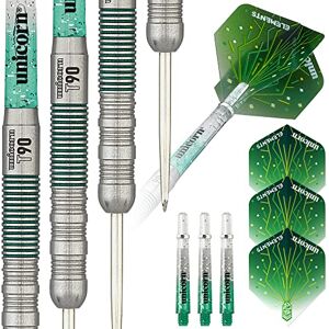 Unicorn Steel Tip Professional Darts Set Core T90 Series 90% Tungsten Barrels with Green Accents 21 g Unicorn Steel Tip Professional Darts Set Core T90 Series 90% Tungsten Barrels with Green Accents 21 g