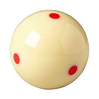 POWERGLIDE Snooker Pool Billiard Training Ball 2 1/4 Inches, 57 mm White with Red Spots POWERGLIDE Snooker Pool Billiard Training Ball 2 1/4 Inches, 57 mm White with Red Spots