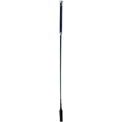 Covalliero Jumping Whip Navy 65 cm with Faux Leather Handle and Swatter Covalliero Jumping Whip Navy 65 cm with Faux Leather Handle and Swatter