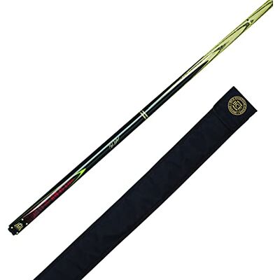 BCE Her-200 Heritage 2 Piece Cue with Matching Grain 145cm 9 5mm Tip, Black butt/natural wood shaft, 57 UK BCE Her-200 Heritage 2 Piece Cue with Matching Grain 145cm 9 5mm Tip, Black butt/natural wood shaft, 57 UK