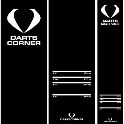 Darts Corner MAT04 Non Slip Carpet Dart Mat, Black, 290cm x 60cm Darts Corner MAT04 Non Slip Carpet Dart Mat, Black, 290cm x 60cm