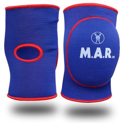 MAR INTERNATIONAL MAR Blue Elasticated Knee Pads for Protection and Combat Sports, Martial Arts Knee Support for Men and Women, Karate Knee Support Brace, Taekwondo Protectors, MMA Knee Pads for Adults (L) MAR INTERNATIONAL MAR Blue Elasticated Knee Pads for Protection and Combat Sports, Martial Arts Knee Support for Men and Women, Karate Knee Support Brace, Taekwondo Protectors, MMA Knee Pads for Adults (L)