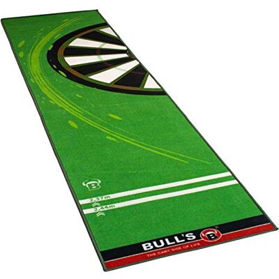 Bull's Carpet Mat 120" Green, Dart Rug with Non-Slip Rubber Backing, Environmentally Friendly Tournament Dart Mat with Official Distance from Dartboard 237 cm, Protection for Darts and Tips, 280 x 66 Bull's Carpet Mat 120" Green, Dart Rug with Non-Slip Rubber Backing, Environmentally Friendly Tournament Dart Mat with Official Distance from Dartboard 237 cm, Protection for Darts and Tips, 280 x 66