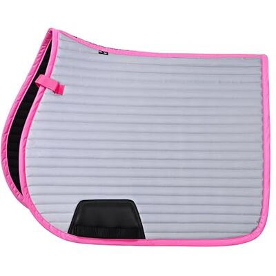 Imperial Riding IRH Reflective GP Saddle Cloth, Reflective Versatility Saddle Cloth with PU Reinforcement, Pink, Cob Imperial Riding IRH Reflective GP Saddle Cloth, Reflective Versatility Saddle Cloth with PU Reinforcement, Pink, Cob