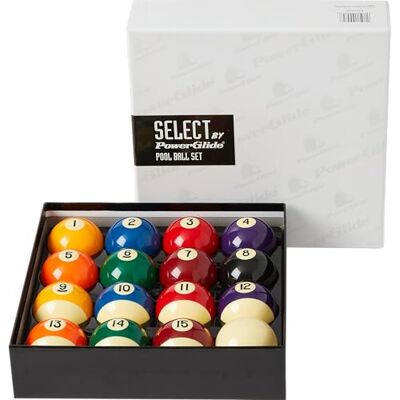 POWERGLIDE Select American Pool Balls 2 1/4in Spots & Stripes Premium Resin POWERGLIDE Select American Pool Balls 2 1/4in Spots & Stripes Premium Resin
