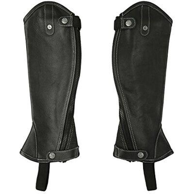 RTS women's leather chaps gaiters with contrast stitching, Womens, mit Kontrastnähten, black RTS women's leather chaps gaiters with contrast stitching, Womens, mit Kontrastnähten, black
