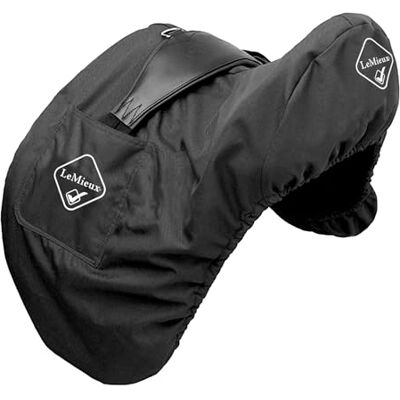LeMieux Dressage Saddle Cover Black Durable Waterproof Outer Soft Fleece Lining One Size LeMieux Dressage Saddle Cover Black Durable Waterproof Outer Soft Fleece Lining One Size