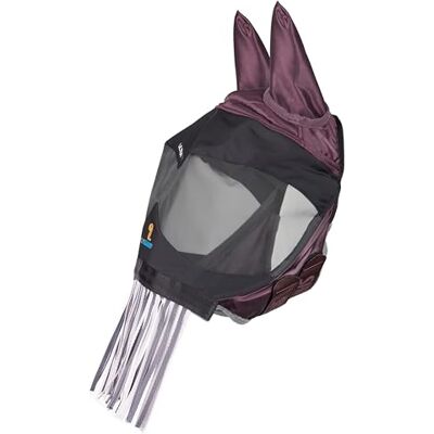 Shires FlyGuard Pro Deluxe Fly Mask with Ears & Nose Fringe – Small Pony Size Premium Fine Mesh Protection Breathable Fly & Insect Guard Secure Fit Black Cherry Shires FlyGuard Pro Deluxe Fly Mask with Ears & Nose Fringe – Small Pony Size Premium Fine Mesh Protection Breathable Fly & Insect Guard Secure Fit Black Cherry