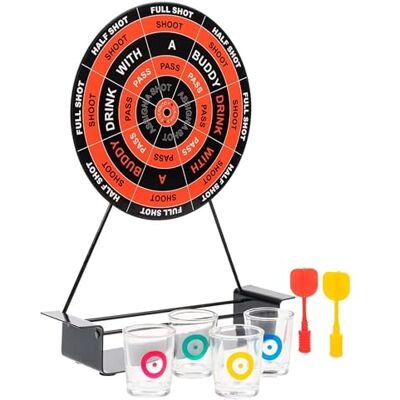 ADEPTNA Darts Drinking Game Set for Adults 4 Player Magnetic Dart Board with Shot Glasses Fun Party Game for Game Nights, Stag and Hen Parties, Adult Drinking Games, Bar Games, Gifts for Men and Women ADEPTNA Darts Drinking Game Set for Adults 4 Player Magnetic Dart Board with Shot Glasses Fun Party Game for Game Nights, Stag and Hen Parties, Adult Drinking Games, Bar Games, Gifts for Men and Women