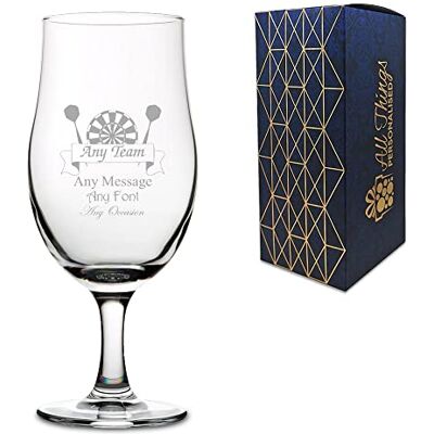 All Things Personalised Personalised Engraved Sports Award Darts Trophy, 20oz Stemmed Pint Glass, Gift Boxed, Perfect for Any Award, Team and Occasion All Things Personalised Personalised Engraved Sports Award Darts Trophy, 20oz Stemmed Pint Glass, Gift Boxed, Perfect for Any Award, Team and Occasion