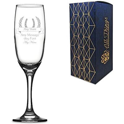 All Things Personalised Personalised Engraved Sports Award Equestrian Trophy, Champagne Flute, Gift Boxed, Perfect for Any Award, Team and Occasion All Things Personalised Personalised Engraved Sports Award Equestrian Trophy, Champagne Flute, Gift Boxed, Perfect for Any Award, Team and Occasion