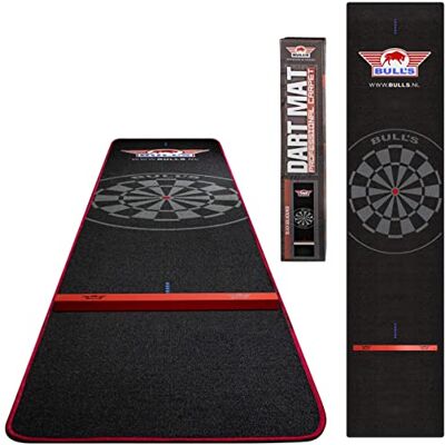 Bull's Professional Carpet Darts Mat – Black and Red – With or without Oche – 300 x 65 cm – 100% Synthetic Material Bull's Professional Carpet Darts Mat – Black and Red – With or without Oche – 300 x 65 cm – 100% Synthetic Material
