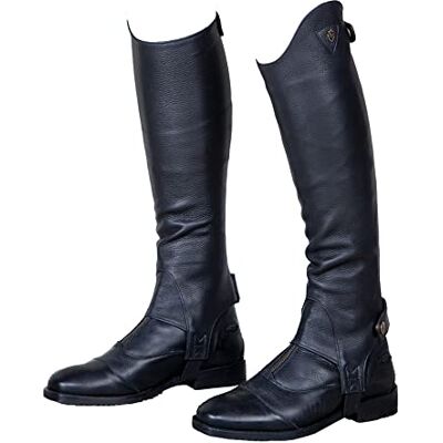 Moretta Shires Adults Leather Horse Riding Gaiters in 3 Colours Standard Medium, Black Moretta Shires Adults Leather Horse Riding Gaiters in 3 Colours Standard Medium, Black