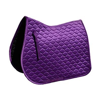 Rhinegold Velvet Hexagon GP Saddle Pad-Cob-Violet Rhinegold Velvet Hexagon GP Saddle Pad-Cob-Violet