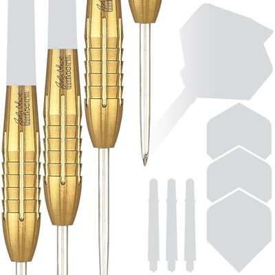 Unicorn Steel Tip Professional Darts Barrels Only John Lowe World Champion Purist Player Development Lab Phase 2 90% Golden Tungsten Barrels 21 g Unicorn Steel Tip Professional Darts Barrels Only John Lowe World Champion Purist Player Development Lab Phase 2 90% Golden Tungsten Barrels 21 g
