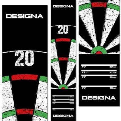 DESIGNA DARTS Non-Slip Carpet Dart Mat with Double Top Design & Throw Lines 290cm x 60cm DESIGNA DARTS Non-Slip Carpet Dart Mat with Double Top Design & Throw Lines 290cm x 60cm