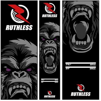 RUTHLESS Darts Mat Heavy Duty Non Slip Durable Carpet Dart Mat for Floor Black RUTHLESS Darts Mat Heavy Duty Non Slip Durable Carpet Dart Mat for Floor Black