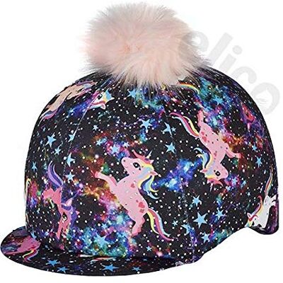 Elico Pony Fantasia Unicorn Sparkle Riding Skull Cap Hat Cover Elico Pony Fantasia Unicorn Sparkle Riding Skull Cap Hat Cover