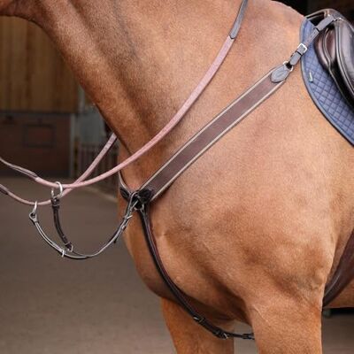 Shires Lusso Three Point Elastic Breastplate Havana Shires Lusso Three Point Elastic Breastplate Havana