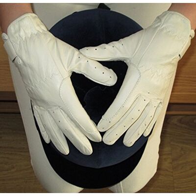 Hands On Equestrian Ladies Dressage Gloves Horse Riding White or Cream Hands On Equestrian Ladies Dressage Gloves Horse Riding White or Cream