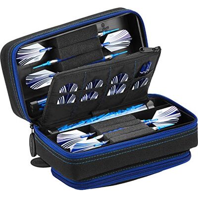 Casemaster Plazma Pro, 6 Dart Case for Soft and Steel Tip Darts, Features Large Front Mobile Device Pocket, Built-In Storage Tubes and Pockets for Flights, Tips, Shafts, and Personal Items Casemaster Plazma Pro, 6 Dart Case for Soft and Steel Tip Darts, Features Large Front Mobile Device Pocket, Built-In Storage Tubes and Pockets for Flights, Tips, Shafts, and Personal Items