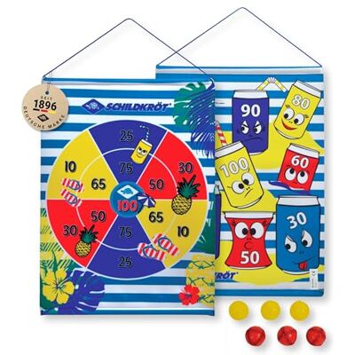 Schildkröt Funsports Roll Up Dart Set, 1 Roll Up Target, Printed on Both Sides with Different Game Areas, 2 x 3 Velcro Balls for 2 Players, 970143 Schildkröt Funsports Roll Up Dart Set, 1 Roll Up Target, Printed on Both Sides with Different Game Areas, 2 x 3 Velcro Balls for 2 Players, 970143