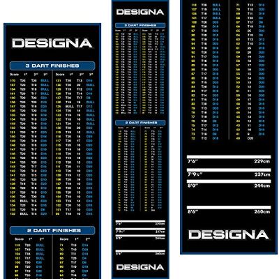 DESIGNA DARTS Non Slip Carpet Darts Mat with Checkout Design Multiple Colours & Sizes. DESIGNA DARTS Non Slip Carpet Darts Mat with Checkout Design Multiple Colours & Sizes.