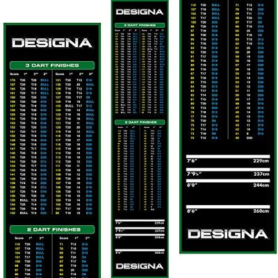 DESIGNA DARTS Non Slip Carpet Darts Mat with Checkout Design Multiple Colours & Sizes. DESIGNA DARTS Non Slip Carpet Darts Mat with Checkout Design Multiple Colours & Sizes.