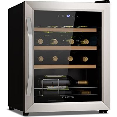 KLARSTEIN Free-standing Wine Cooler Drinks Fridge, Single Zone Wine Fridges Drinks Cooler, Indoor/Outdoor Small Beer Fridge with Glass Door, UV Protection Refrigerator, 5-18°C, 16 Bottles KLARSTEIN Free-standing Wine Cooler Drinks Fridge, Single Zone Wine Fridges Drinks Cooler, Indoor/Outdoor Small Beer Fridge with Glass Door, UV Protection Refrigerator, 5-18°C, 16 Bottles