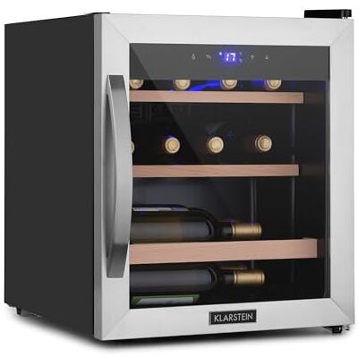 KLARSTEIN Free-standing Wine Cooler Drinks Fridge, Single Zone Wine Fridges Drinks Cooler, Indoor/Outdoor Small Beer Fridge with Glass Door, UV Protection Refrigerator, 4-18°C, 12 Bottles KLARSTEIN Free-standing Wine Cooler Drinks Fridge, Single Zone Wine Fridges Drinks Cooler, Indoor/Outdoor Small Beer Fridge with Glass Door, UV Protection Refrigerator, 4-18°C, 12 Bottles