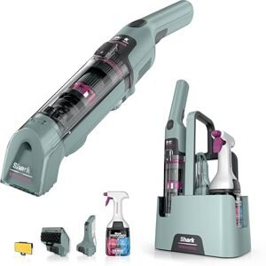 Shark StainForce Cordless Spot Cleaner Lightweight & Portable Spot, Stain, & Odour Eliminator for Carpets, Upholstery, with Storage Caddy, Accessories and 2x 500ml Cleaning Solution, HX100UKCP Shark StainForce Cordless Spot Cleaner Lightweight & Portable Spot, Stain, & Odour Eliminator for Carpets, Upholstery, with Storage Caddy, Accessories and 2x 500ml Cleaning Solution, HX100UKCP