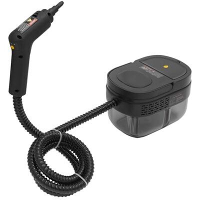 KKVUIIFF Steam Cleaner, 1500W Handheld High Temperature Steam Cleaner, Black Multi Purpose Steam Cleaner with Multiple Cleaning Nozzles, 15s Fast Heating, 1.6L Water Tank, for Floors, Furniture, Cars KKVUIIFF Steam Cleaner, 1500W Handheld High Temperature Steam Cleaner, Black Multi Purpose Steam Cleaner with Multiple Cleaning Nozzles, 15s Fast Heating, 1.6L Water Tank, for Floors, Furniture, Cars