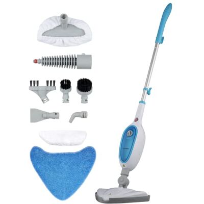VYTRONIX USM13 10-in-1 Multifunction Upright Steam Cleaner Mop Kills 99.9% of Bacteria Steamer For Cleaning Hard Floors, Carpets, Bathroom, Kitchen, Windows, Garments & Upholstery 6m Power Cord VYTRONIX USM13 10-in-1 Multifunction Upright Steam Cleaner Mop Kills 99.9% of Bacteria Steamer For Cleaning Hard Floors, Carpets, Bathroom, Kitchen, Windows, Garments & Upholstery 6m Power Cord