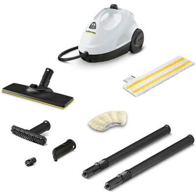 Kärcher SC 2 EasyFix Steam Cleaner, 6.5 min heat-up Steam Pressure: 3.2 Bar, Output: 1500 W, Performance: 75m², Tank: 1L, with EasyFix Floor Kit, Nozzles and Microfibre Cover Kärcher SC 2 EasyFix Steam Cleaner, 6.5 min heat-up Steam Pressure: 3.2 Bar, Output: 1500 W, Performance: 75m², Tank: 1L, with EasyFix Floor Kit, Nozzles and Microfibre Cover