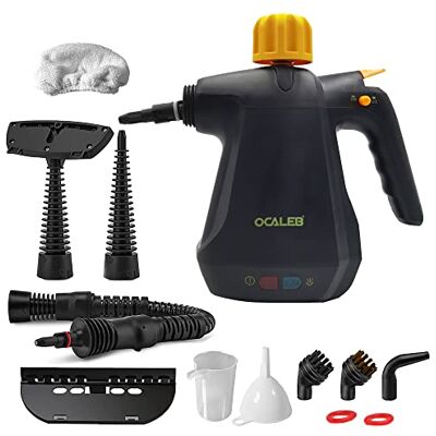 Ocaleb Portable Handheld Steam Cleaner 11 in 1 Steamer Mini Steam Gun Multipurpose for Removing Stain Cleaning Bathroom, Kitchen, Floors, Car, Upholstery, Window and Tiles Ocaleb Portable Handheld Steam Cleaner 11 in 1 Steamer Mini Steam Gun Multipurpose for Removing Stain Cleaning Bathroom, Kitchen, Floors, Car, Upholstery, Window and Tiles