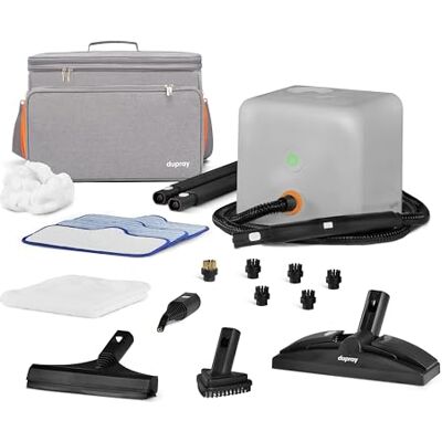 DUPRAY Neat Plus Steam Cleaner with Carry Bag, for Home, Chemical-free Non-Stop Multipurpose Steam Cleaning Kills 99.9% of bacteria & viruses* Chemical-free 18-piece kit including Carry Bag DUPRAY Neat Plus Steam Cleaner with Carry Bag, for Home, Chemical-free Non-Stop Multipurpose Steam Cleaning Kills 99.9% of bacteria & viruses* Chemical-free 18-piece kit including Carry Bag