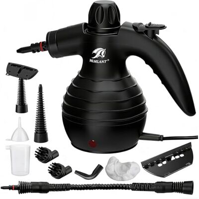 MLMLANT Handheld Steam Cleaner, Multi-Purpose Steamer with Safety Lock and 10 Accessories, Ideal for Kitchen Countertop, Bathroom Tile, Sofa, Window, Floor Cleaning MLMLANT Handheld Steam Cleaner, Multi-Purpose Steamer with Safety Lock and 10 Accessories, Ideal for Kitchen Countertop, Bathroom Tile, Sofa, Window, Floor Cleaning
