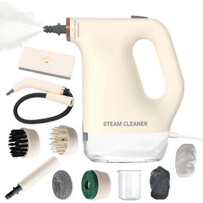 CarZenith Handheld Steam Cleaner, 450ml Portable Steam Cleaners, Multi-purpose Pressurized Hand Held Steam Cleaner with 10 Accessories for Cleaning Kitchen Tiles Sofa Bathroom Windows Car CarZenith Handheld Steam Cleaner, 450ml Portable Steam Cleaners, Multi-purpose Pressurized Hand Held Steam Cleaner with 10 Accessories for Cleaning Kitchen Tiles Sofa Bathroom Windows Car