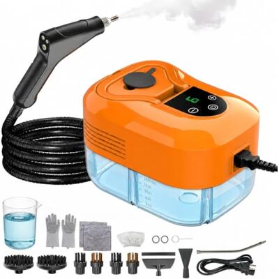 AuraFutur Steam Cleaner, Portable Steam Cleaner for Home & Car, 1800 ml Handheld Steam Cleaner with 15s Quick Heat-up, 6 Level Steamer Cleaning with 17 Accessories for Car, Sofa, Carpet, Kitchen, Furniture AuraFutur Steam Cleaner, Portable Steam Cleaner for Home & Car, 1800 ml Handheld Steam Cleaner with 15s Quick Heat-up, 6 Level Steamer Cleaning with 17 Accessories for Car, Sofa, Carpet, Kitchen, Furniture