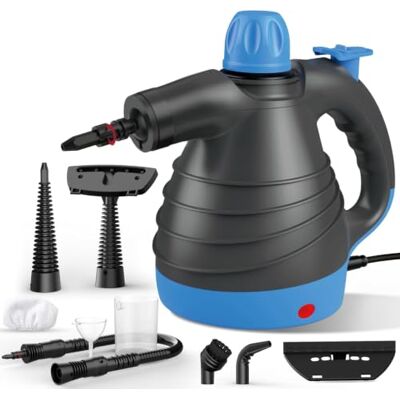 KICTENBAY Portable Steam Cleaner,The Home Mini Hand Held Multi Purpose Steamer,Multifunctional Handheld Steam Cleaner 10 Attachments Stain Removal,Curtains,Car,Kitchen Tops & Much More KICTENBAY Portable Steam Cleaner,The Home Mini Hand Held Multi Purpose Steamer,Multifunctional Handheld Steam Cleaner 10 Attachments Stain Removal,Curtains,Car,Kitchen Tops & Much More